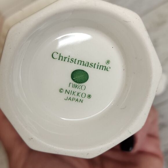 Christmas Vintage Mugs Cups Nikko Christmas time Set of 2 - Picture 3 of 5